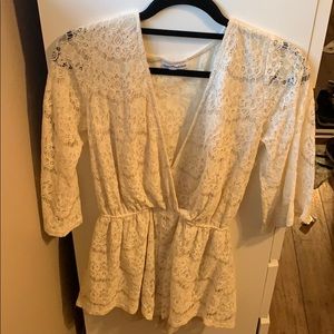 Dainty Hooligan Cream Romper